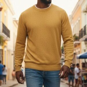 DEUS Ex Machina- Heavy Cotton Athletic Knit Crew Sweater | Size S